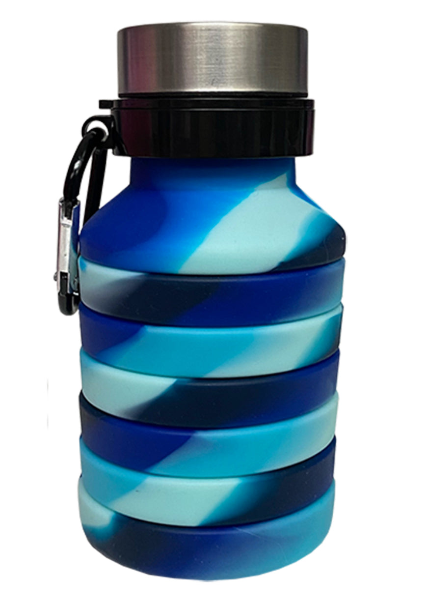 Ocean Waves Collapsible Water Bottle