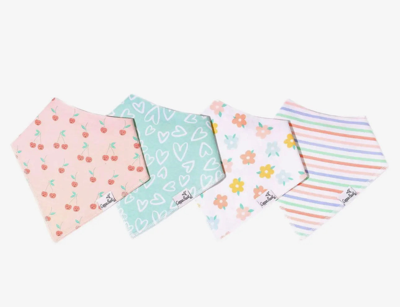 Cheery- 4 Pack Baby Bandana Bibs