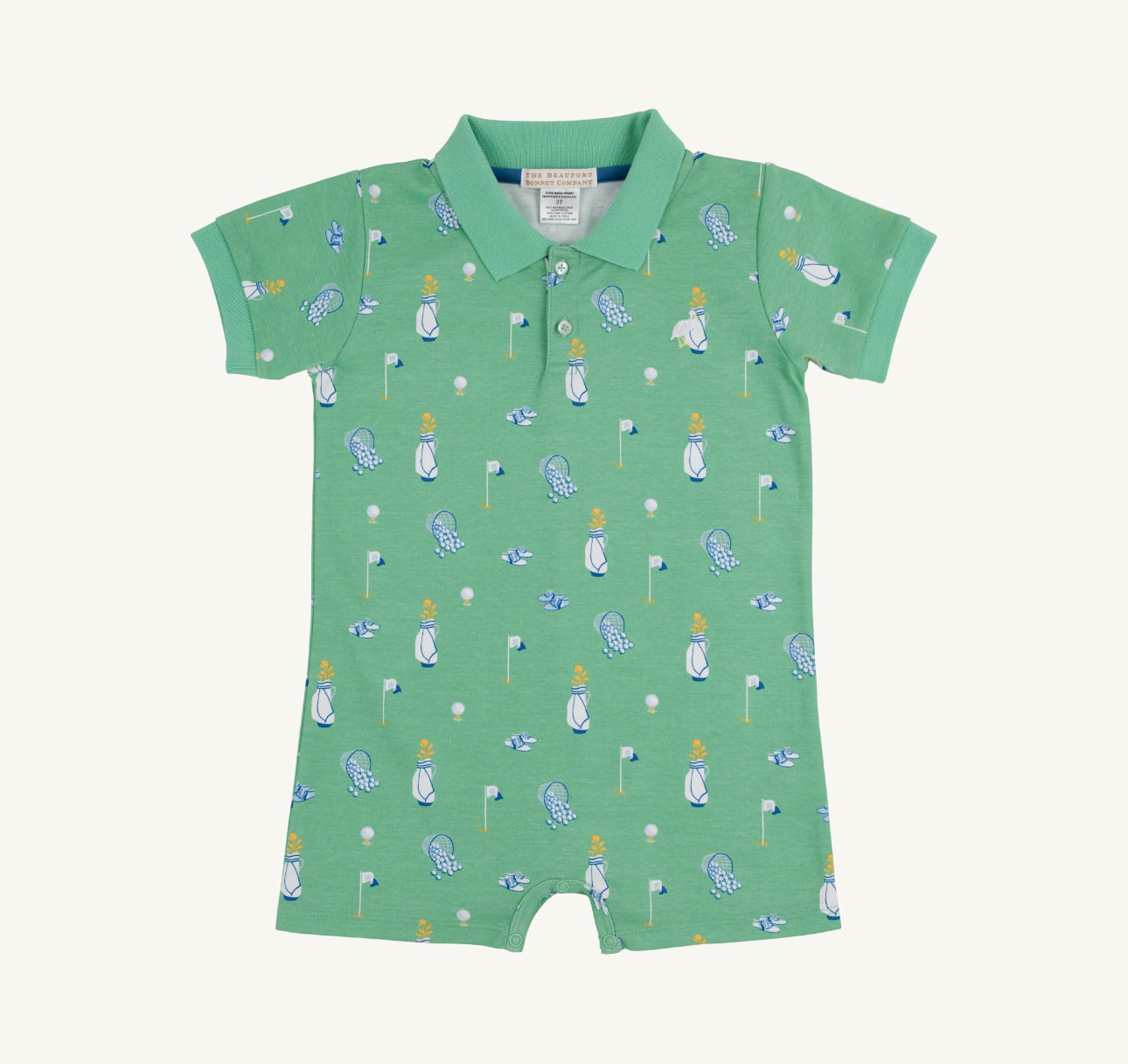 Sir Propers Romper-PIMA-Clubhouse Couture (Wood Boat Blue)