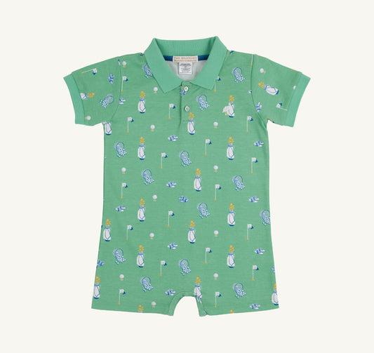 Sir Propers Romper-PIMA-Clubhouse Couture (Wood Boat Blue)