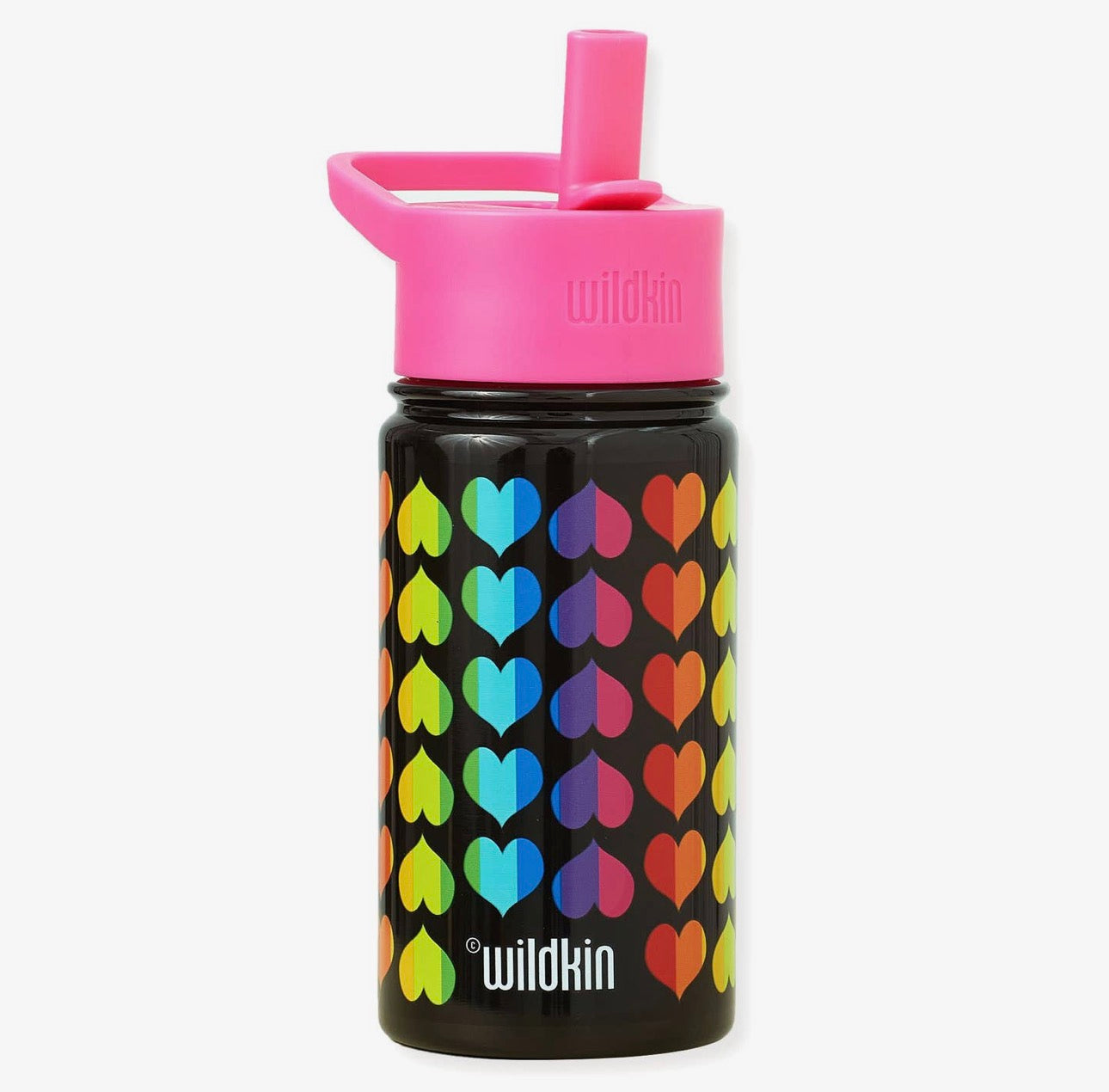 Rainbow Hearts 14oz Steel Water Bottle
