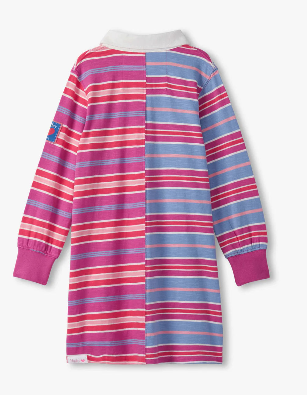 Girls Mixed Stripes Polo Dress