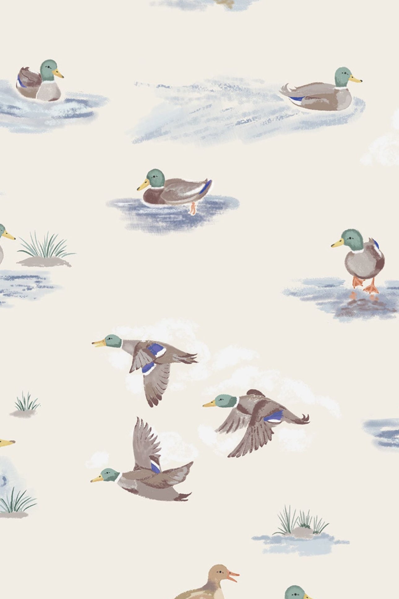 Migrating Mallards- 2 Way Zipper Footie