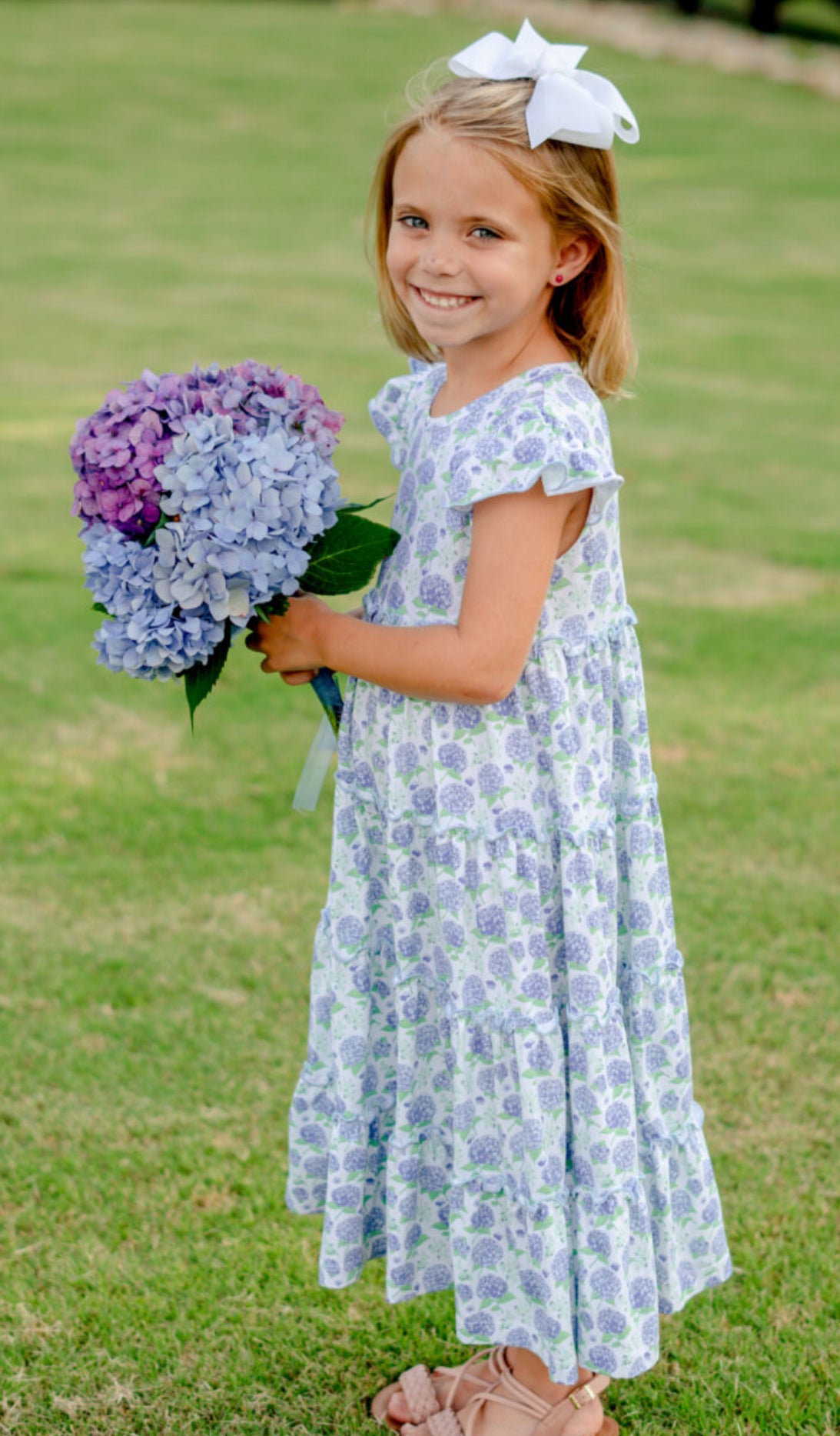 Bloomstruck Hydrangea Maxi Dress