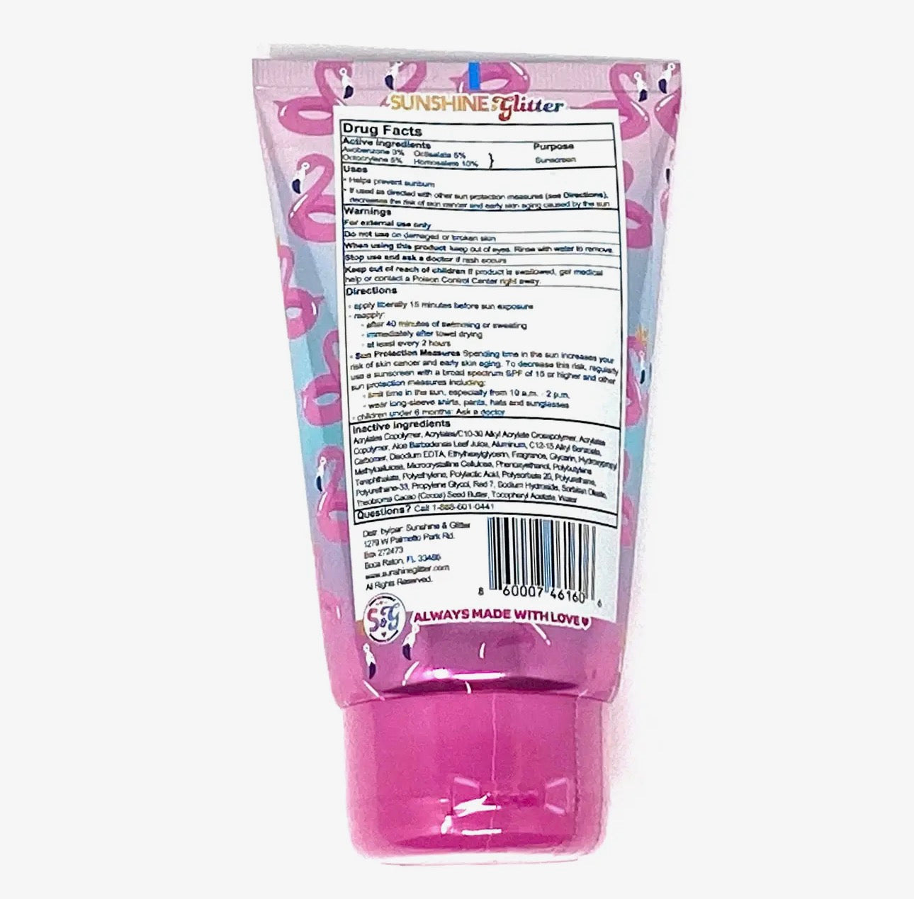 Sea Star Sparkle Pink Glamingo Spf 50 Glitter Sunscreen