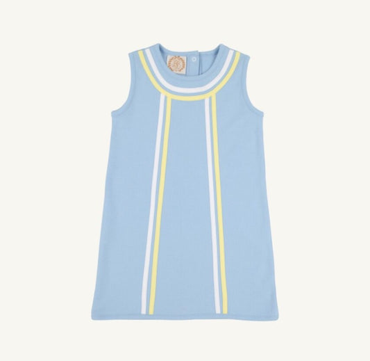 Annie Apron Dress- Beale Street Blue/Worth Ave White/Lake Worth Yellow