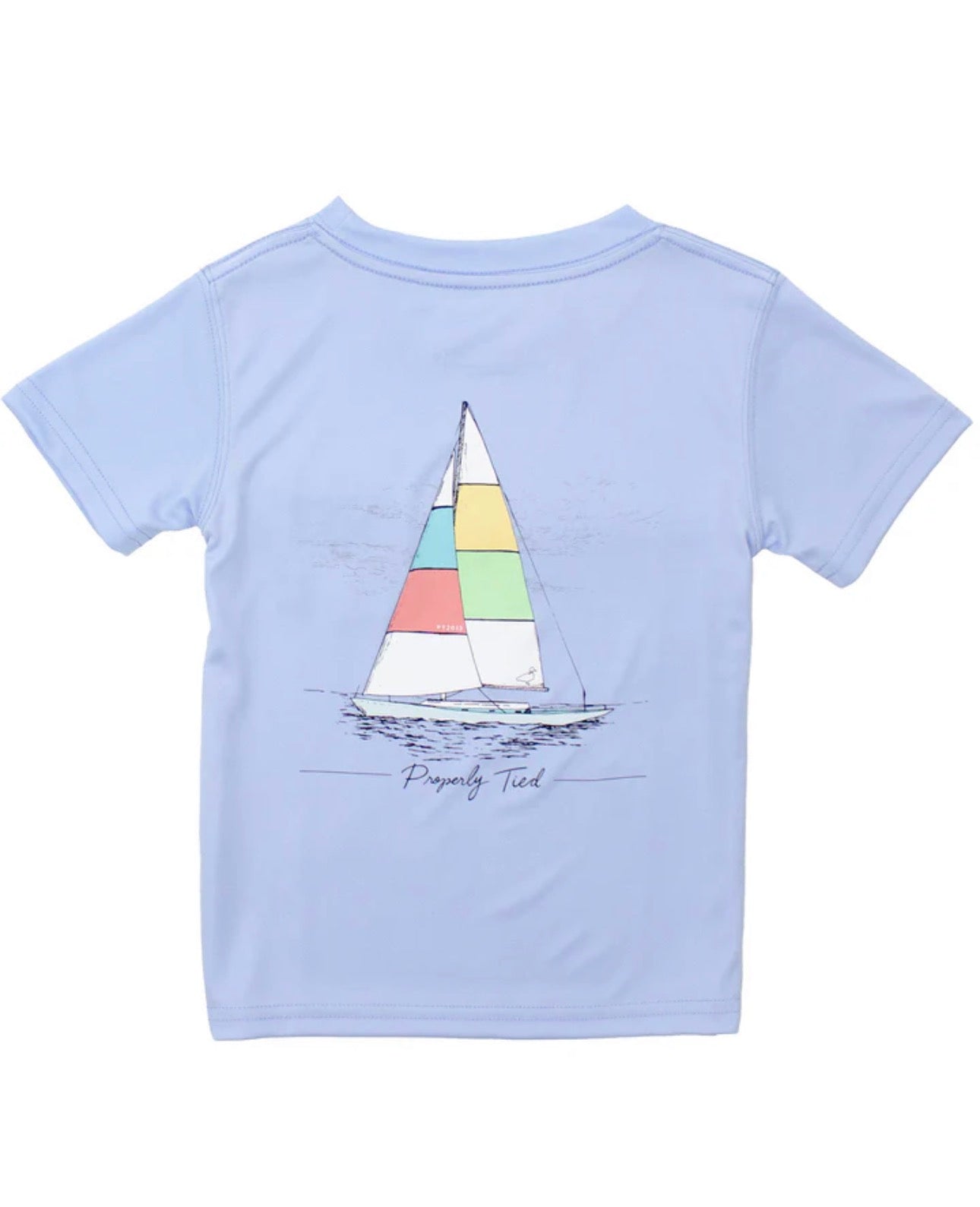 Girls Performance Tee SS Set Sail Light Blue