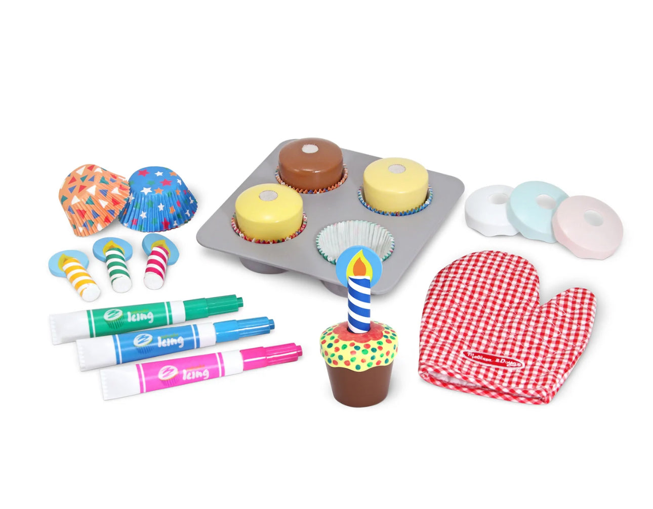 Bake & Decorate Wooden Cupcake Play Set