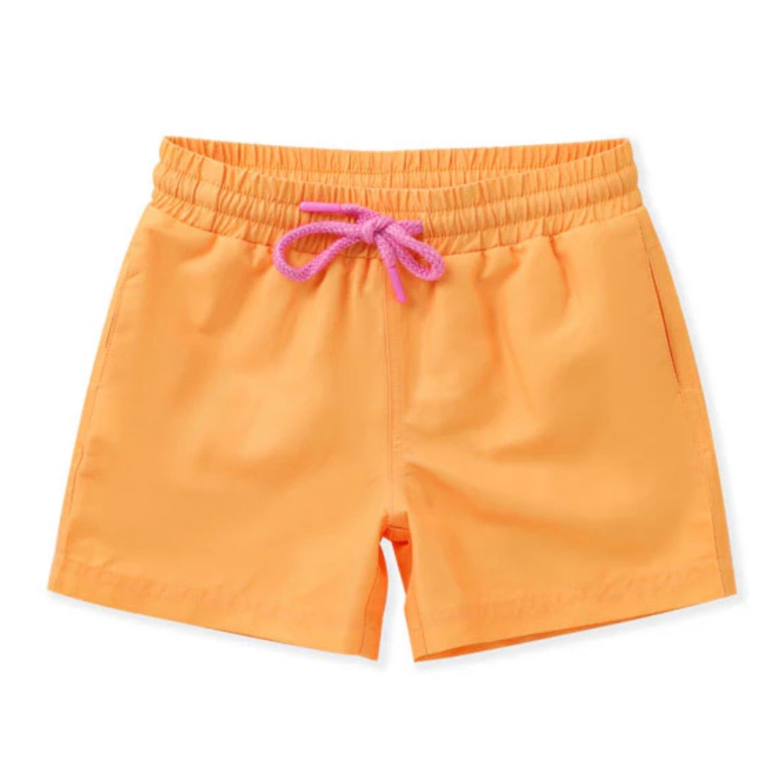 Orange Swim Trunks, Pink Pocket