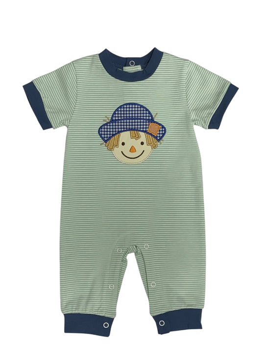Scarecrow Appliqué Boys Romper