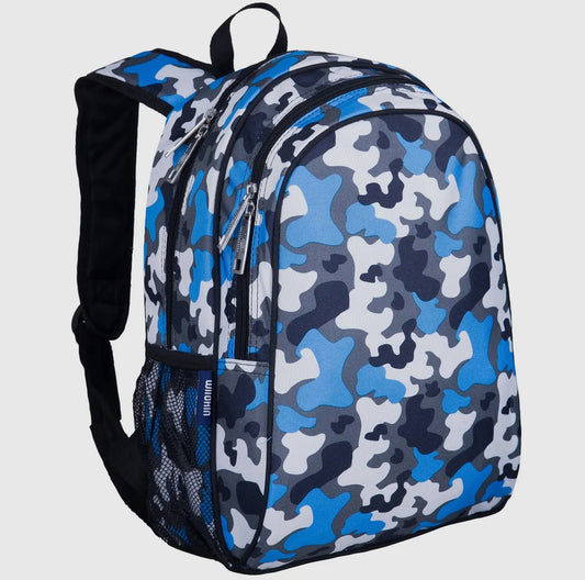 Blue Camo Backpack 15in
