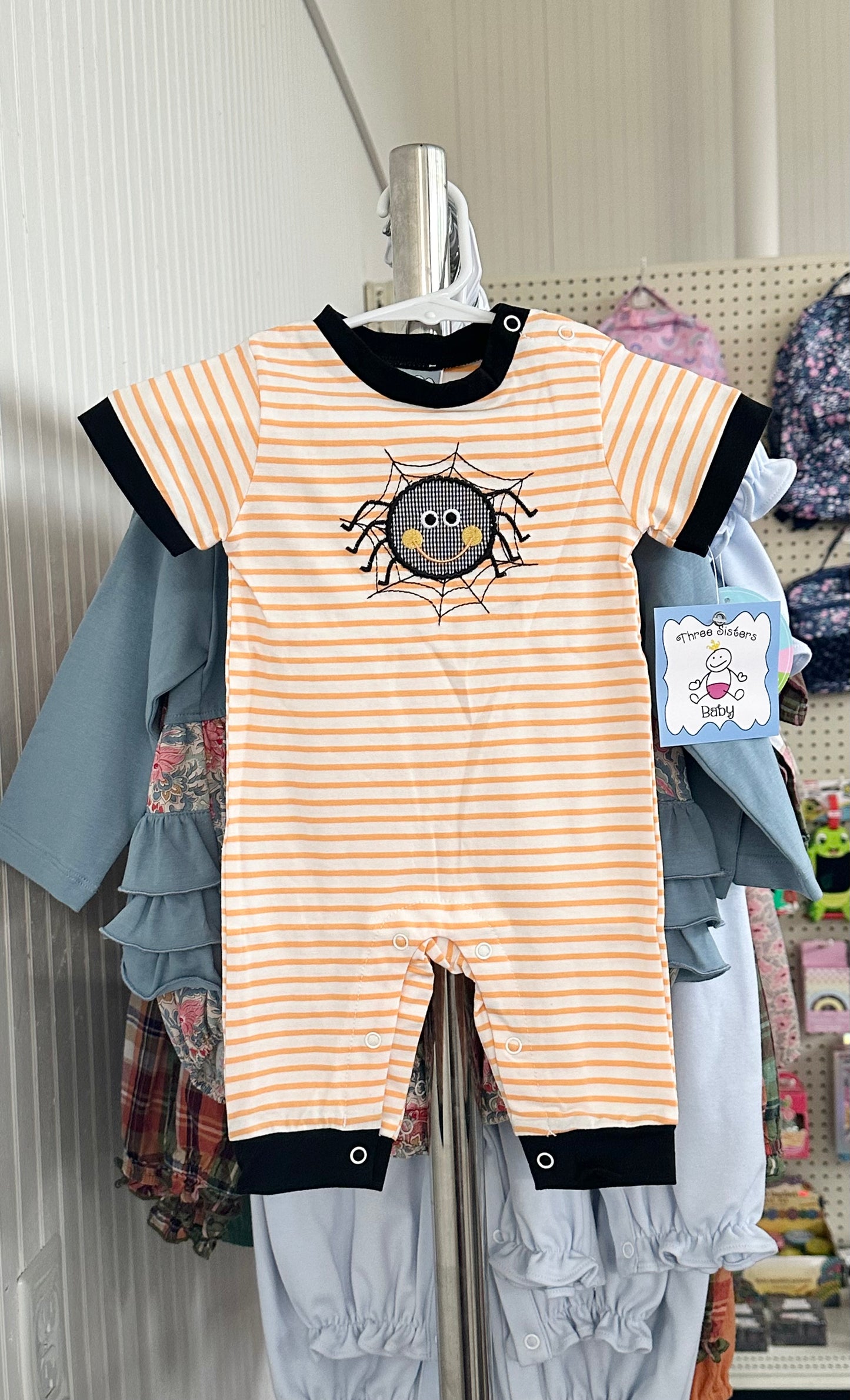 Spider Appliqué Boys Romper