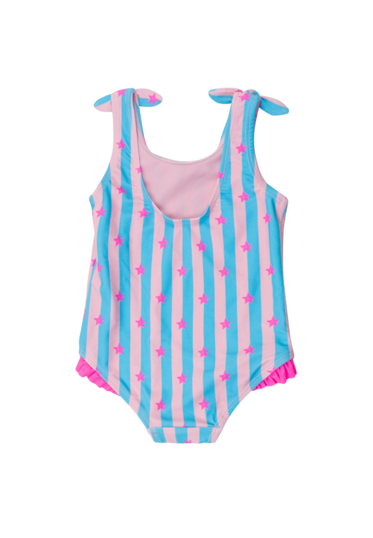 Tie Shoulder One Piece-Neon Star Party