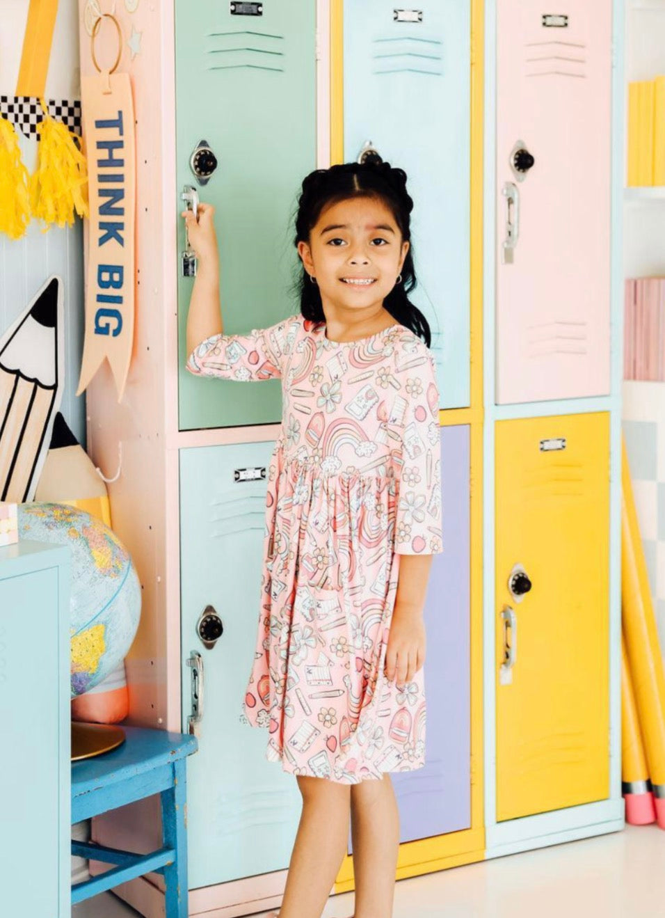 Dream Big Little One 3/4 Pocket Twirl Dress
