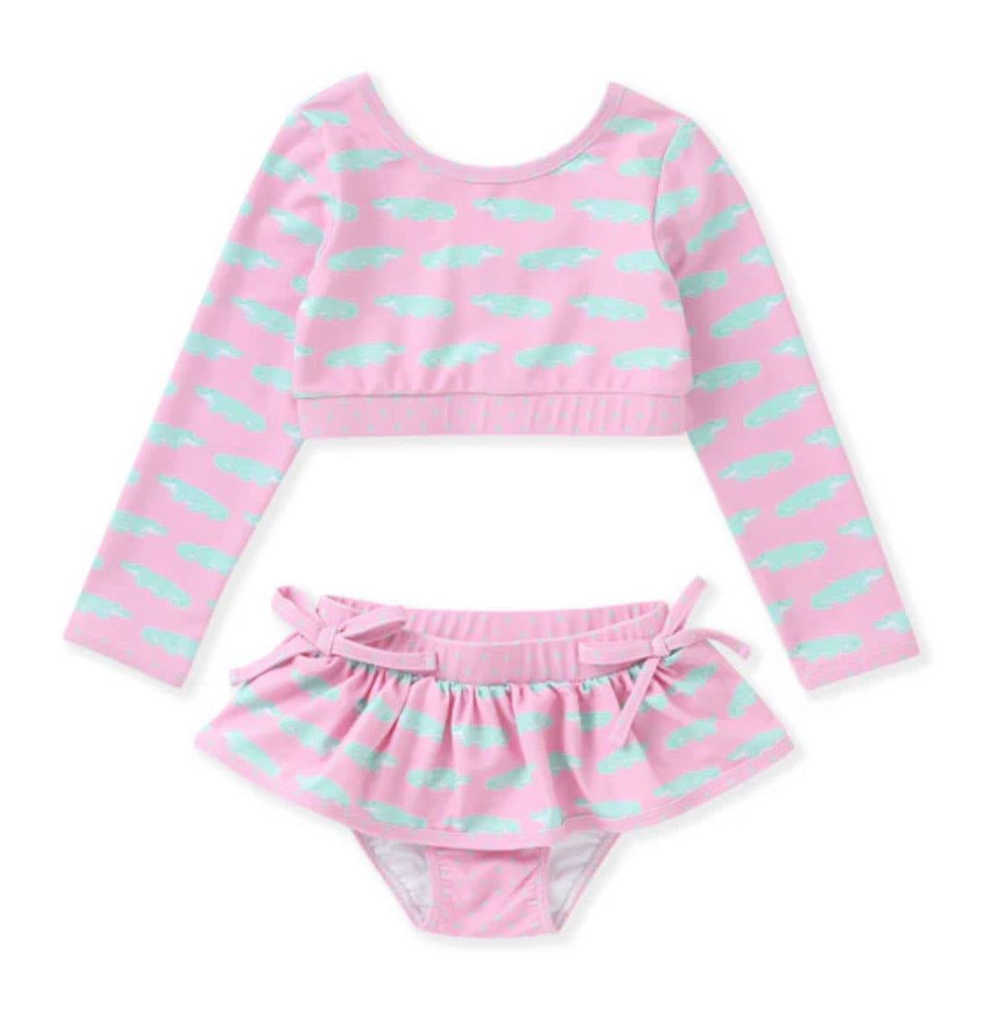 Lt. Pink w/Alligators 2pc Swimsuit