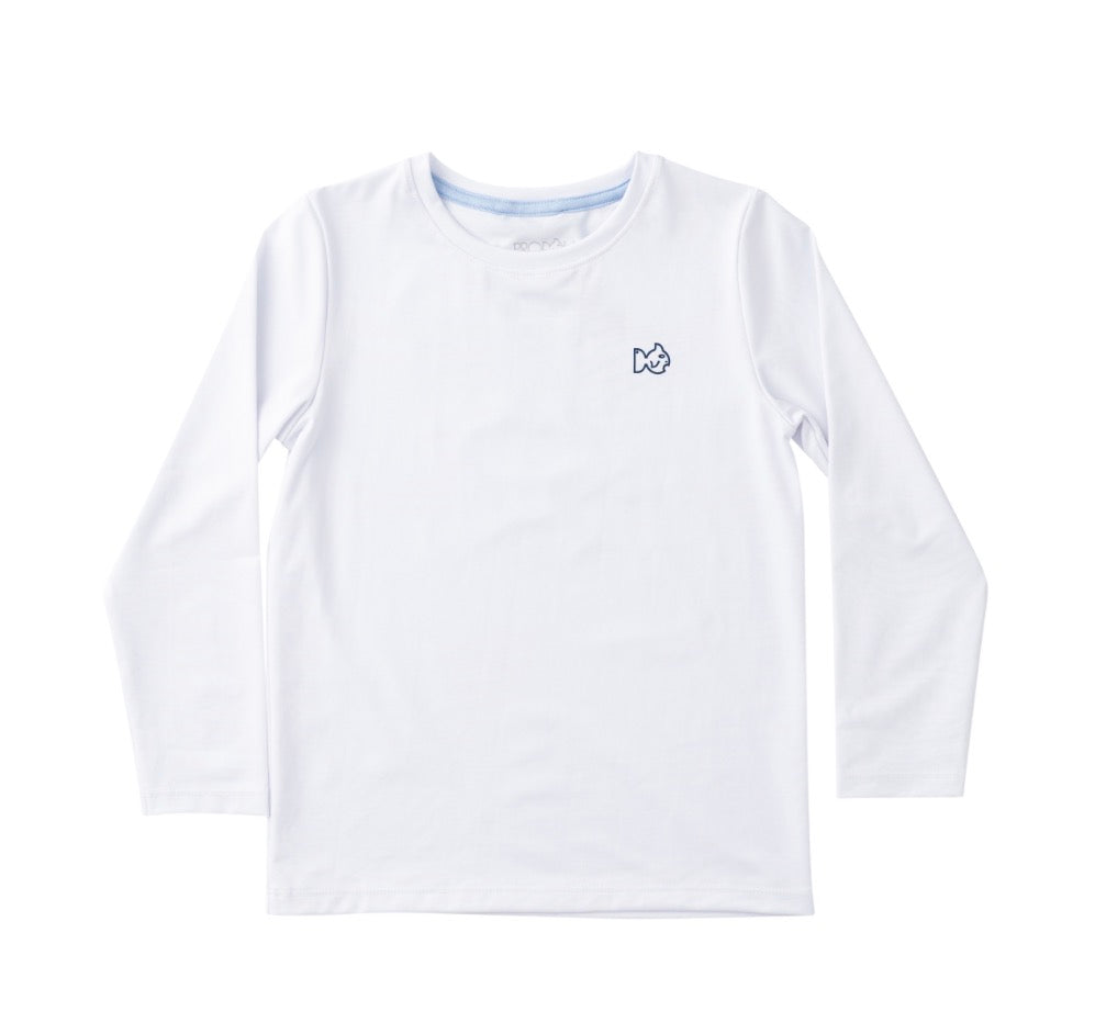 Kid's Pro LS T-shirt- Bright White