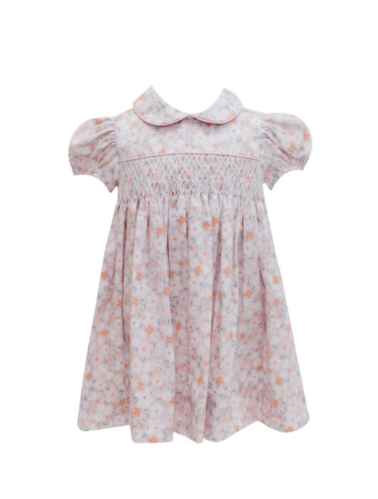 Lilac Floral Smocked Dress