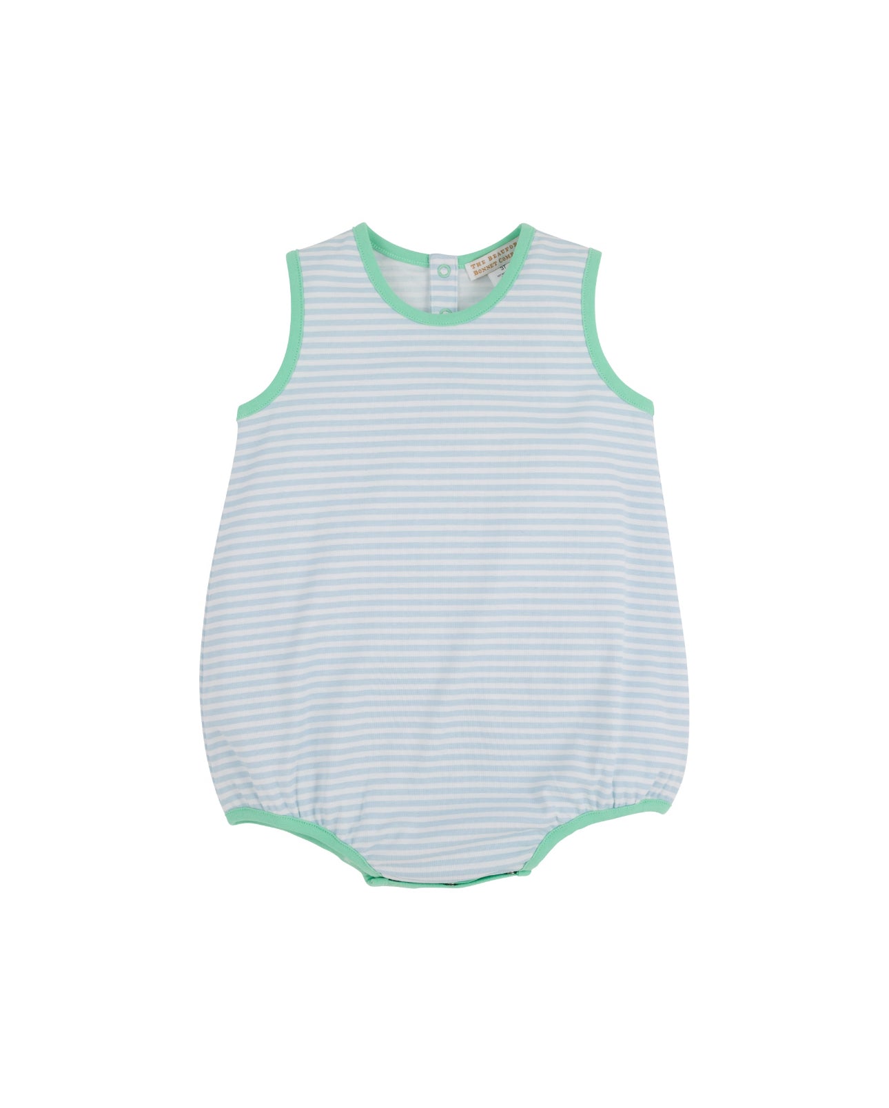 Patton Play Bubble-Pima-Buckhead Blue Stripe, Grace Bay Green