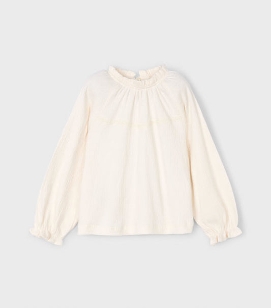 Girl Flowy Bambula T-Shirt- Mocchiato