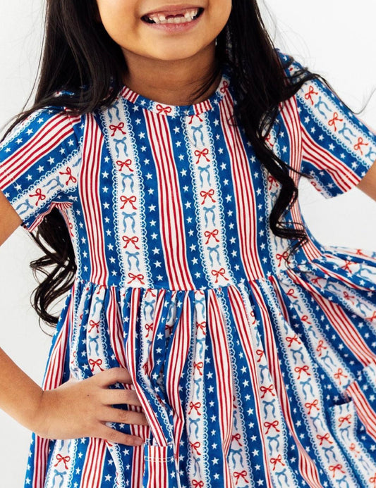 All American Girl S/S Pocket Twirl Dress