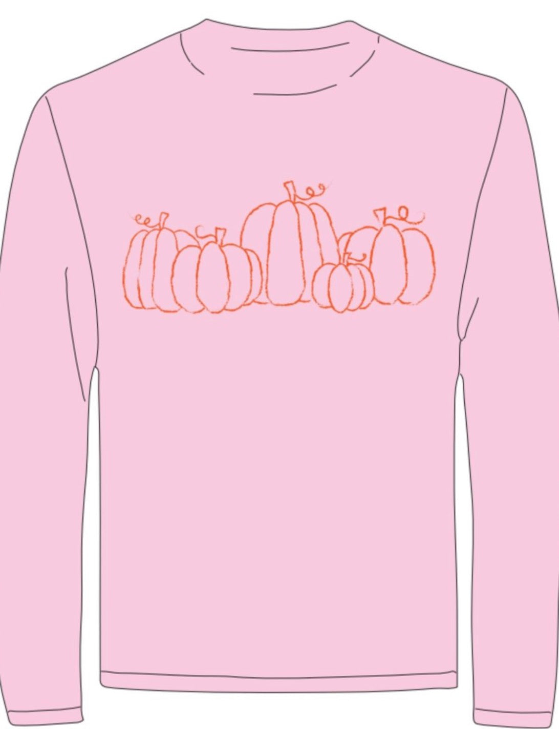 LS Pink Pumpkin Patch T-Shirt