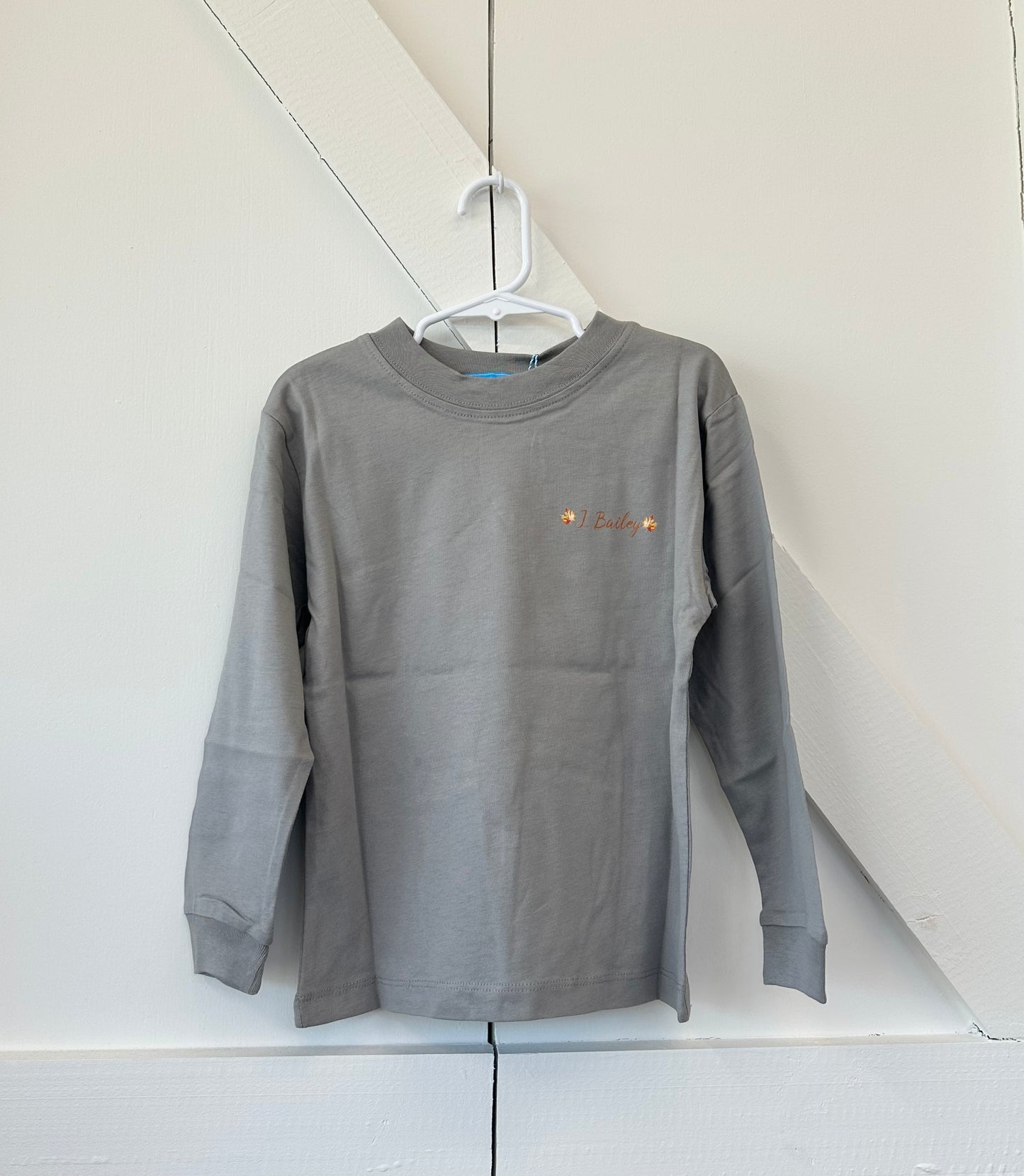 L/S Logo Tee, Jack O Latern, Grey