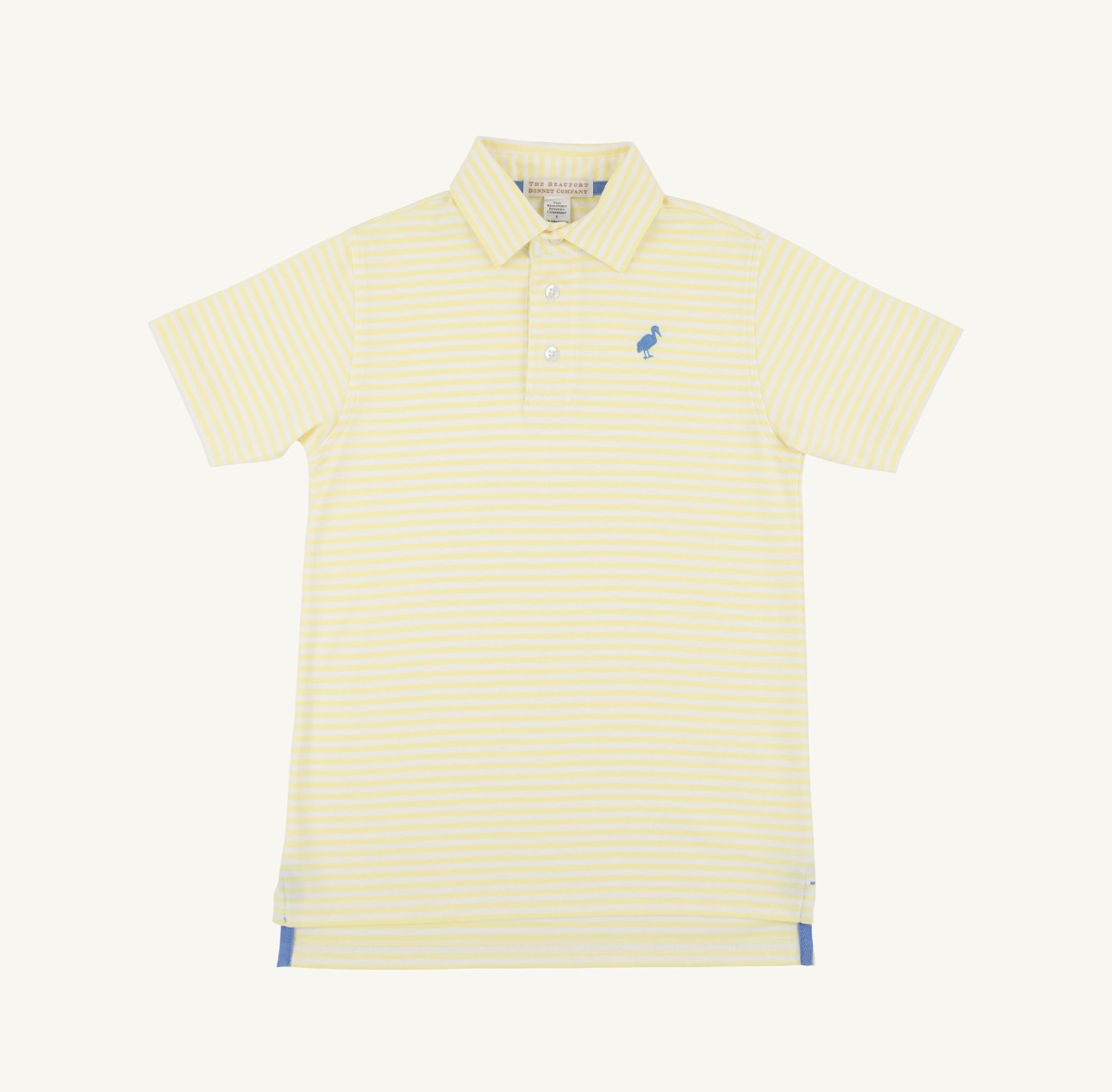 Prim and proper Polo-Lake Worth Yellow Stripe/Barbados Blue