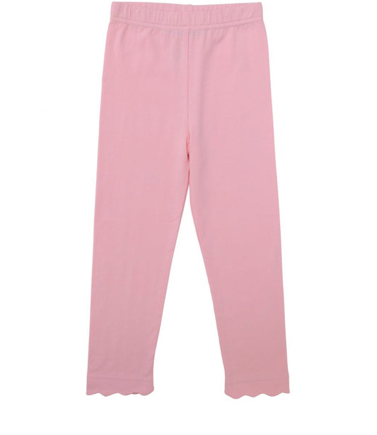Scallop Leggings- Light Pink