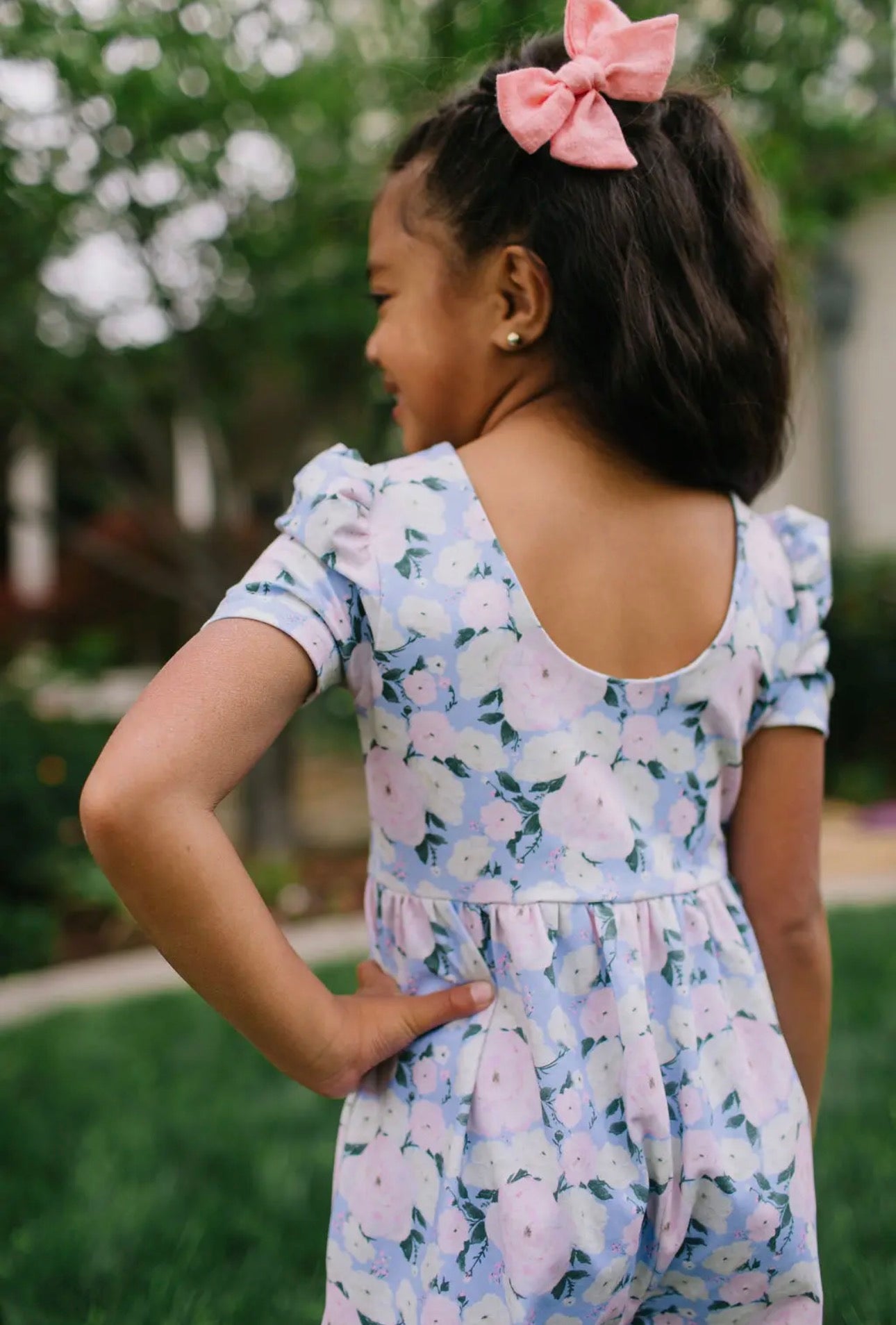 Puffy Leggy Romper in Blossom
