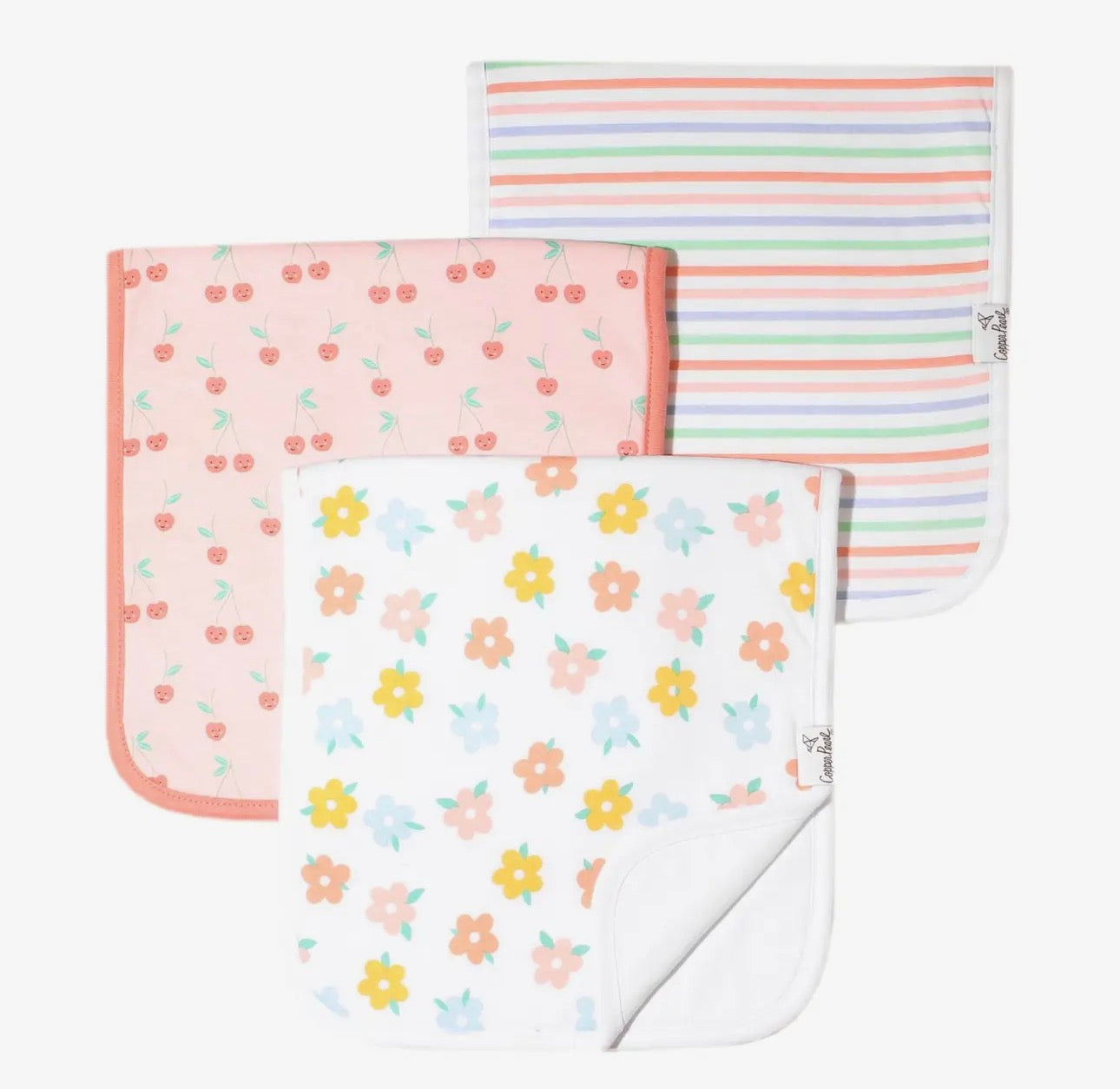 Cheery- 3 Pack Premium Burp Cloths