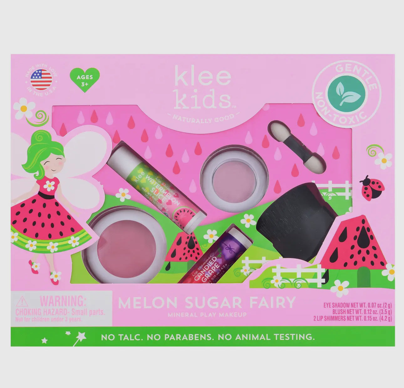 Enchanted Fairy- Klee Kids Natural Play Makeup Kit 4pc- Melon Sugar Fairy