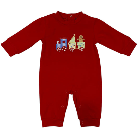 Christmas Train Boys Romper