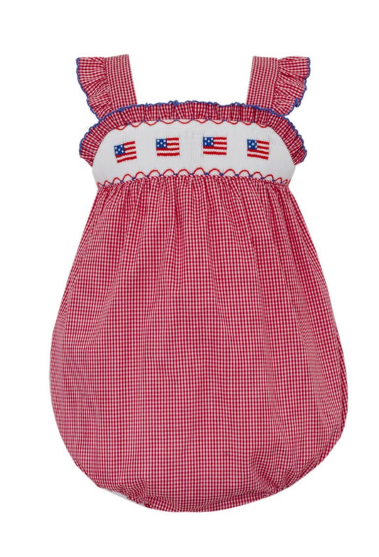 FLAGS GIRL´S - Red gingham strap girl's sunbubble