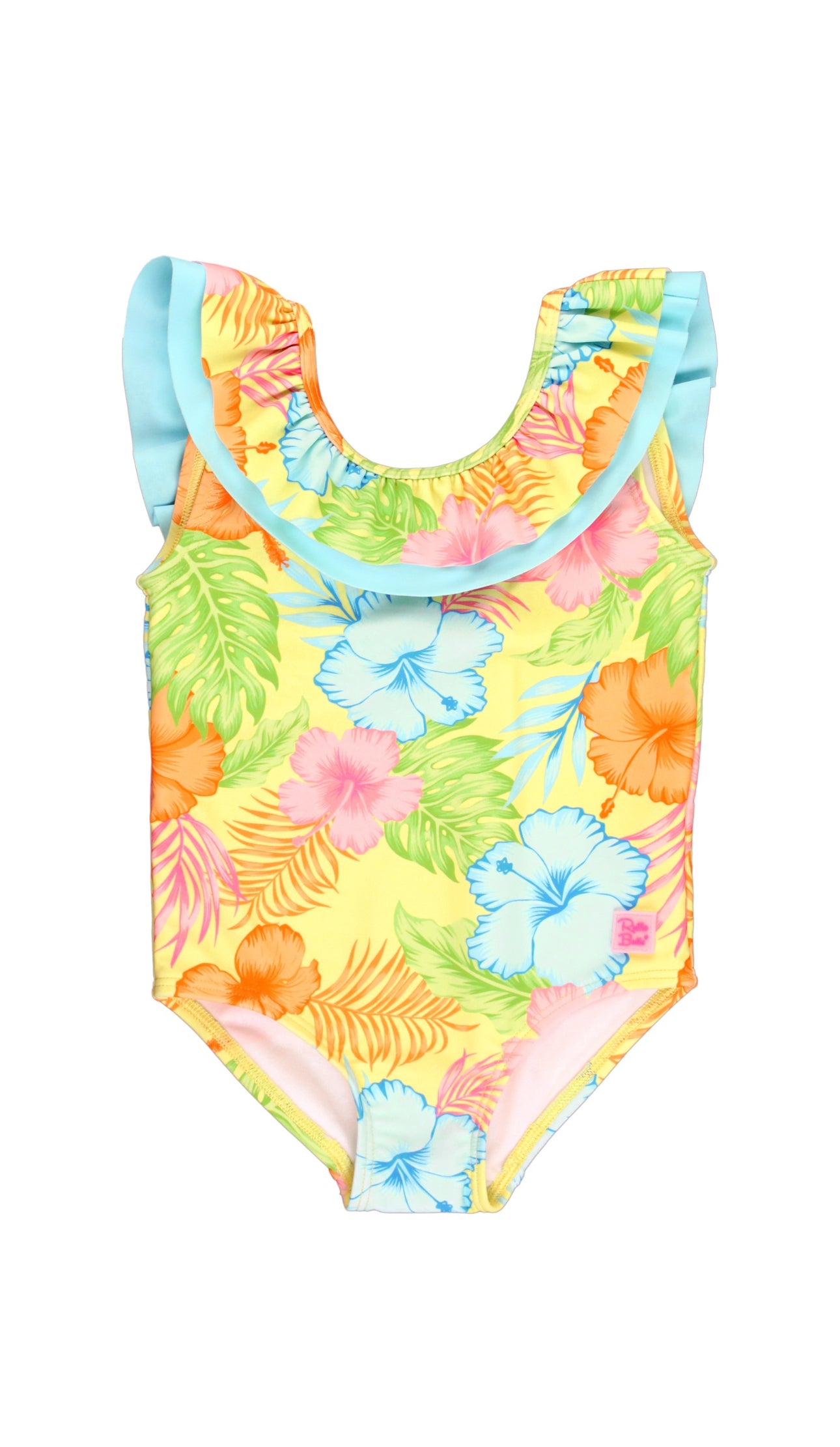 Scoop Back Ruffle One Piece-Happy Hula