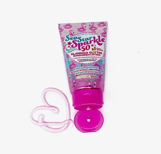 Sea Star Sparkle Pink Glamingo Spf 50 Glitter Sunscreen