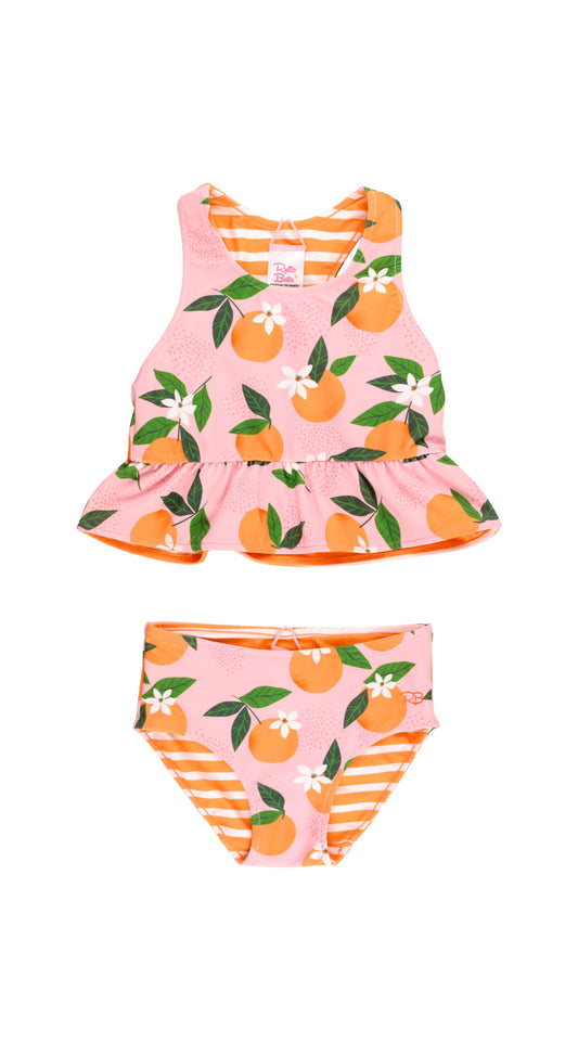 Reversible Peplum Tankini-Orange You the Sweetest