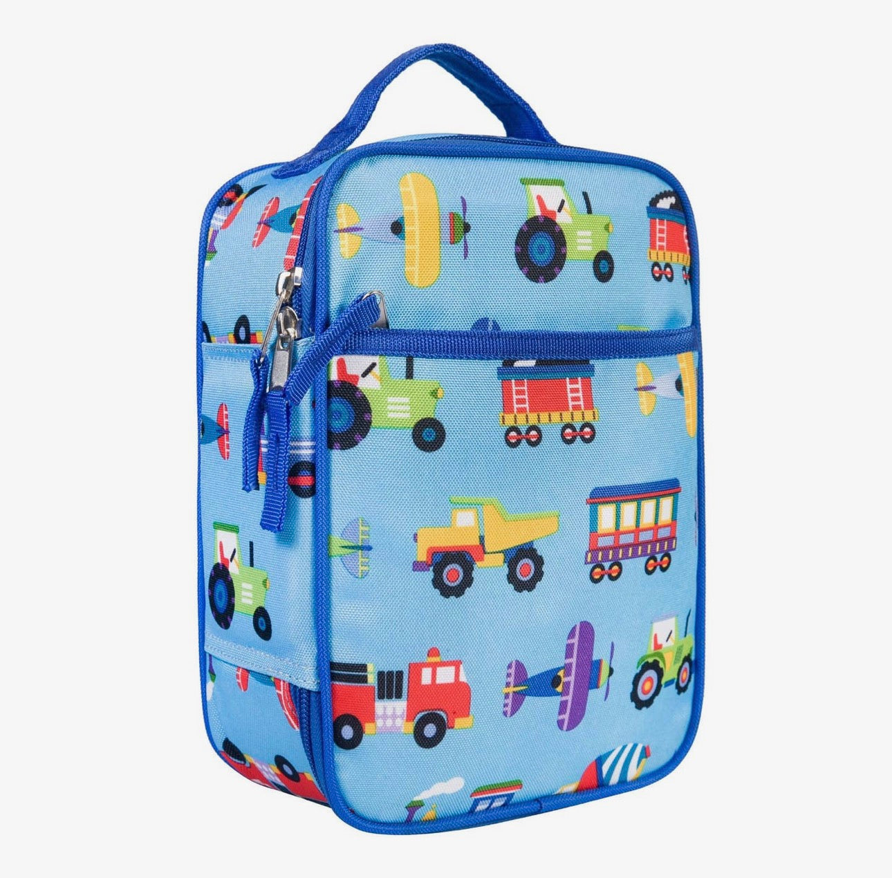 Trains, Planes, and Trucks Recycled Eco Lunch Bag