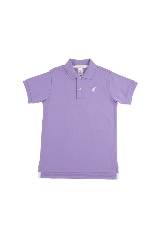 Prim and Proper Polo SS- Palisades Purple, Worth Avenue White