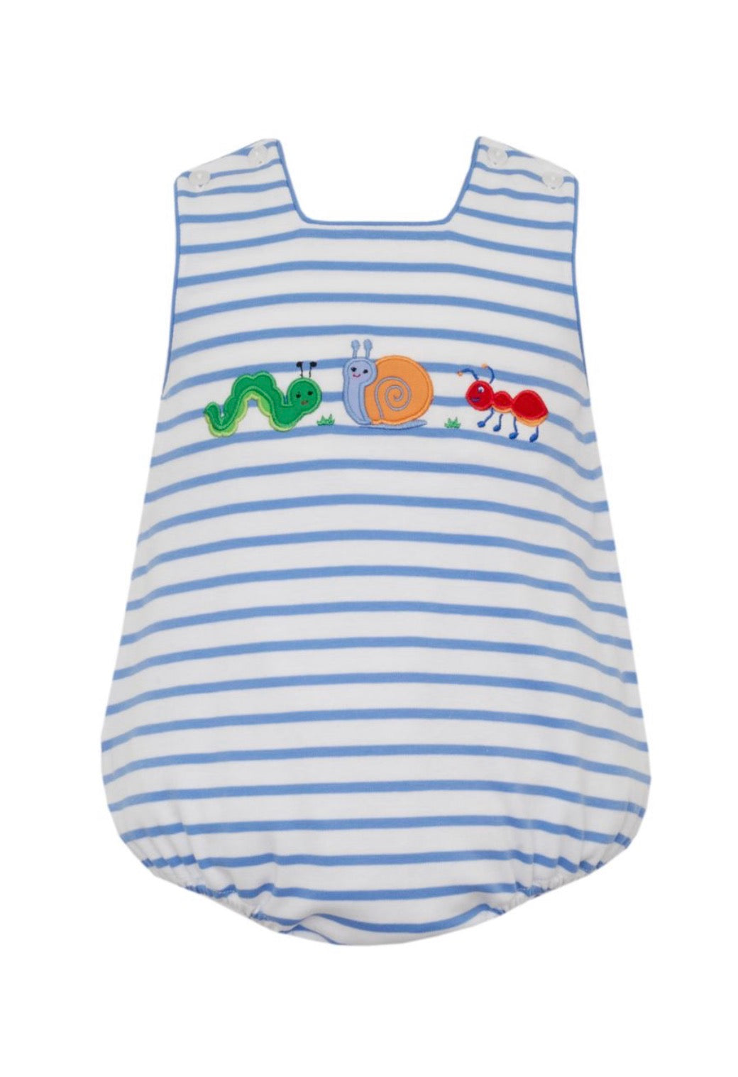 BACKYARD BUGS BOY´S- Blue knit stripe sleeveless sunbubble