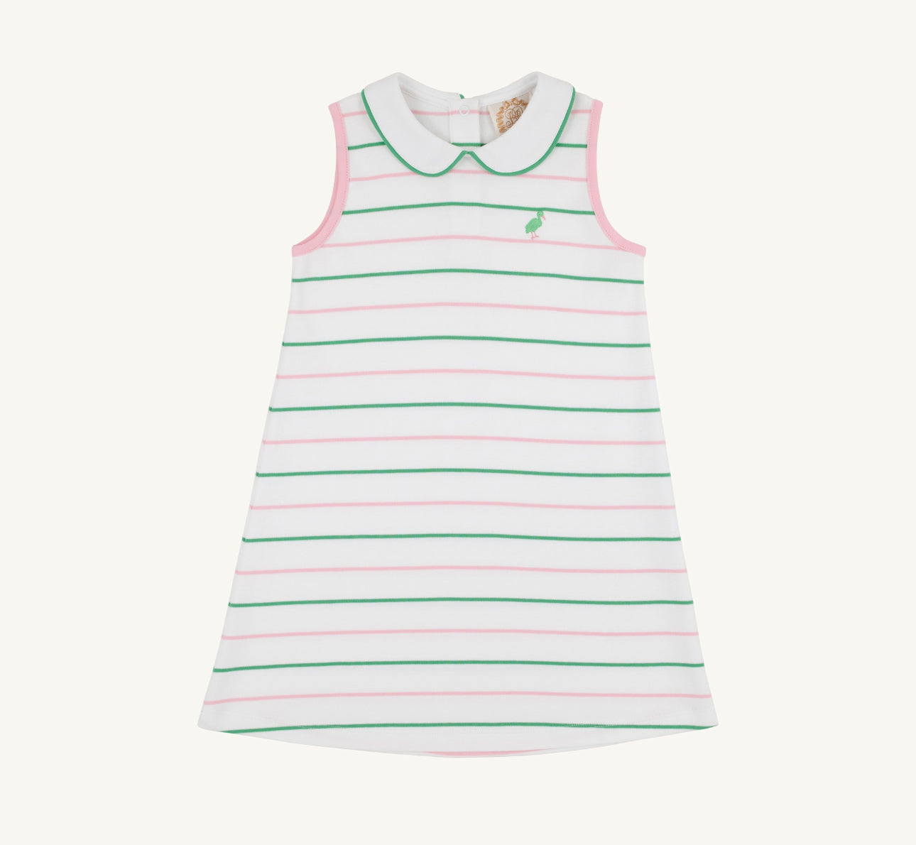 Maude’s Peter Pan Collar Dress- Tradd Street Stripe/Pier Party Pink