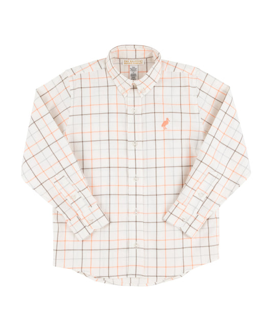 Dean’s List Dress Shirt-Mantua Tattersall/Seashore Sherbert