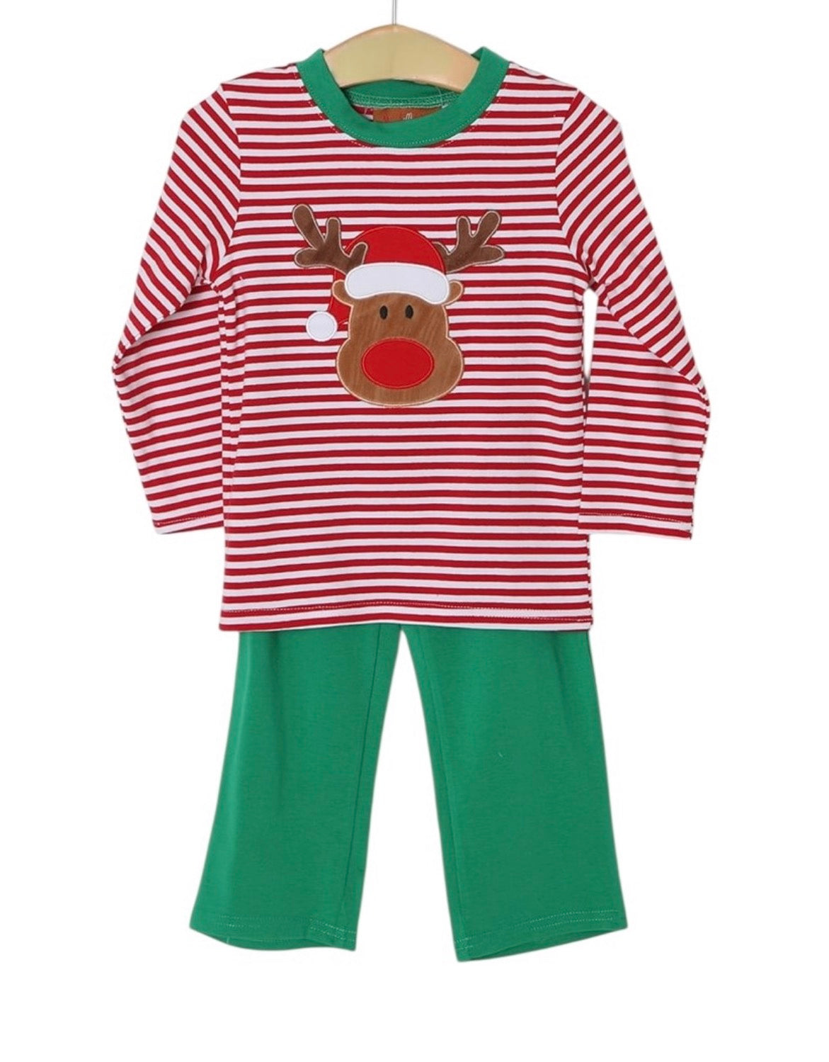 Reindeer Applique Boys Pant Set