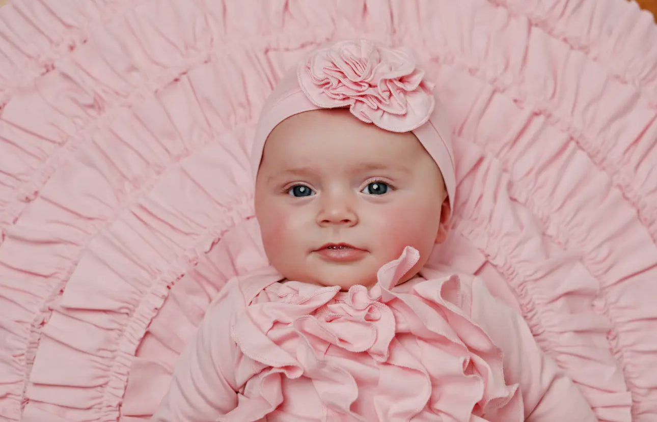 Layette Basic-Rose Shadow Bijou Hat (0-3m)