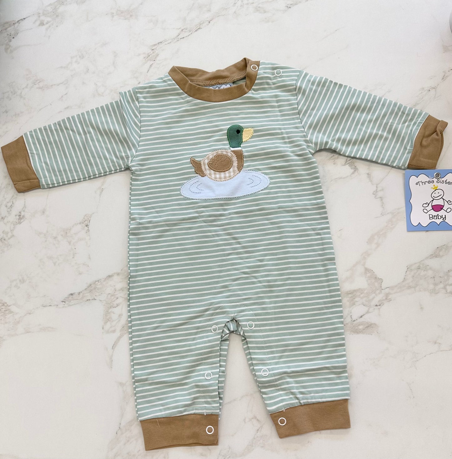 Duck Appliqué Boys Romper