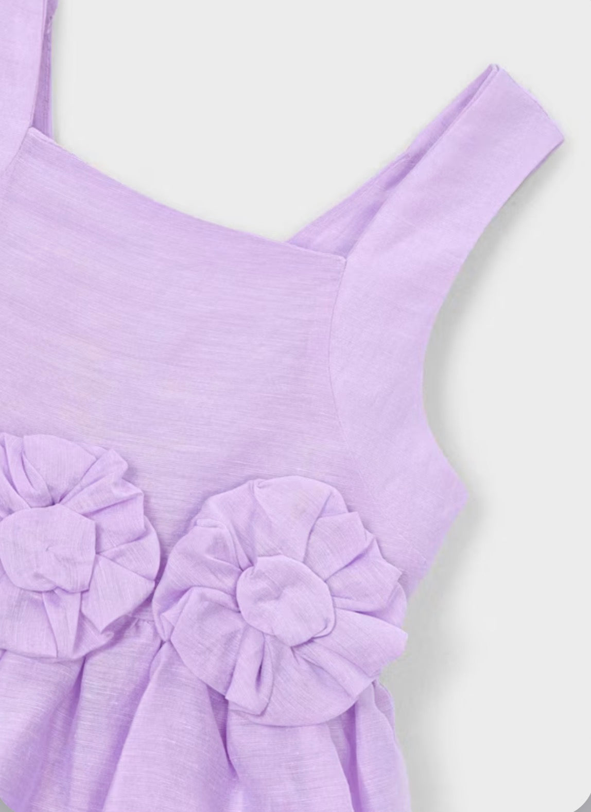 Girls Lavender Flower Detail Dress