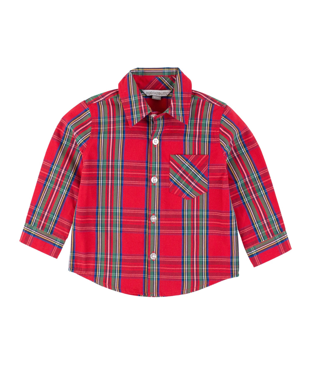 Long Sleeve Button Down Shirt-Tis The Season Plaid