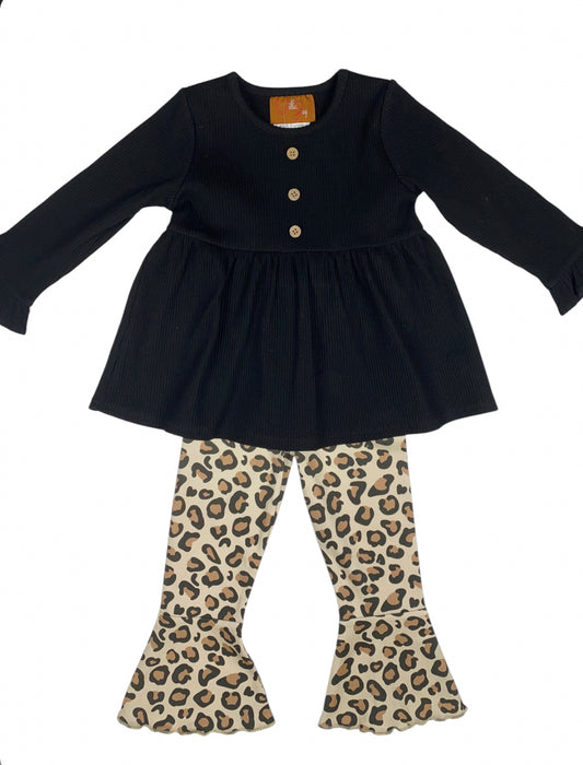 Leopard Bell Bottom Set