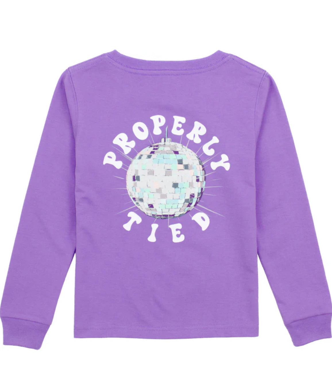 Girls Disco Ball LS Light Purple