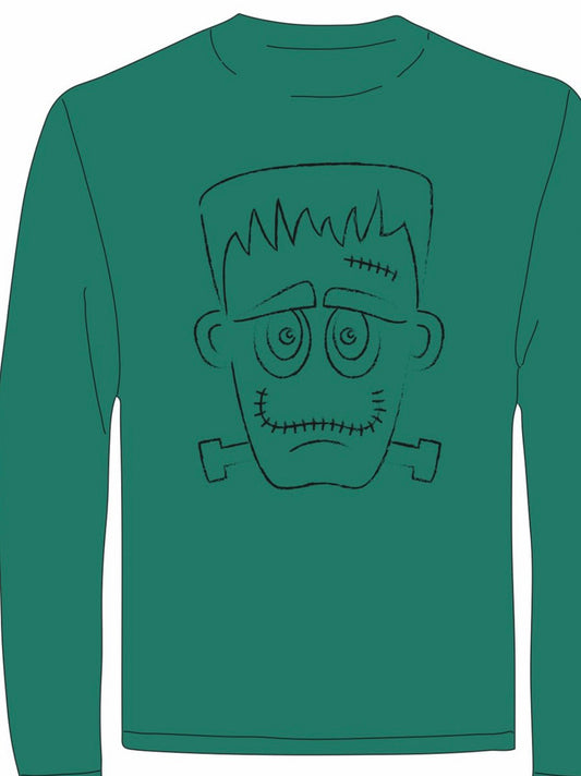 LS Green Frankenstein Halloween T-Shirt
