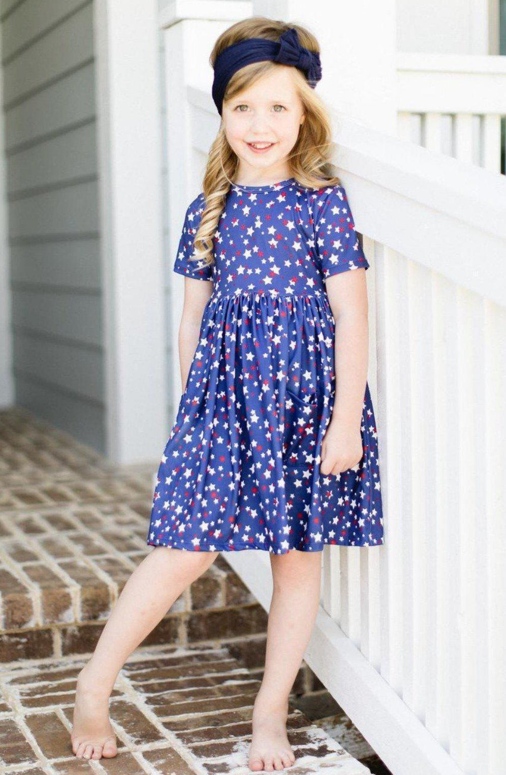 Star Bright S/S Pocket Twirl Dress